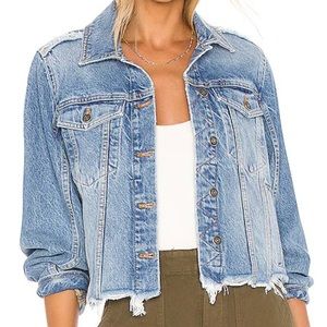 we the free people oversized jean denim jacket